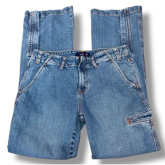 Vigoss Medium Wash Vintage Flared Zippered Bottom Jeans - Picture 11 of 12